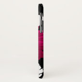 Fuchsia Gerbera Daisy mit schwarzem und weißem Swi Case-Mate iPhone Hülle (Hinten/Links)