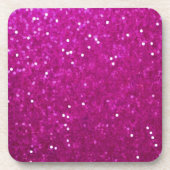 Fuchsia Glitzer Look Plastik-Untersetzer Getränkeuntersetzer (Vorderseite)
