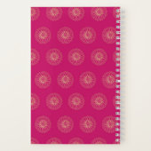 Fuchsia | Golden Zinnia Flower Medallions Notizblock (Rückseite)