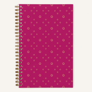 Fuchsia   Golden Zinnia Sonne Notizblock