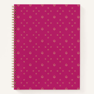 Fuchsia Golden Zinnia Sun Notizblock