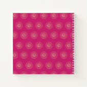 Fuchsia | Goldene Zinnien-Blumenmedaillons Notizblock (Rückseite)