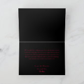 Fuchsia Gothic Floral Wedding Thank You Dankeskarte (Innenseite)