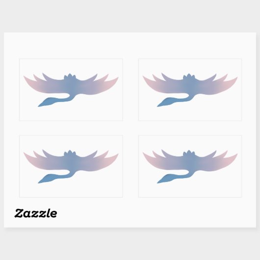 Fuchsia Gradient Crane Sticker (Blatt)