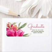 Fuchsia Green Abschluss Address Labels (Insitu)