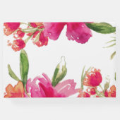 Fuchsia Green Floral Abschluss Gästebuch (Rückseite)