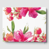 Fuchsia Green Floral Abschluss Gästebuch (Rückseite)