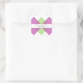 Fuchsia Green Geometric Triad Wedding Stickers (Tasche)