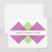 Fuchsia Green Geometric Trial Table Postcard Postkarte (Vorne/Hinten)