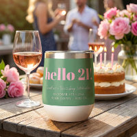 Fuchsia Grün Moderne 21. Geburtstag individuell