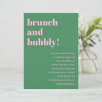 Fuchsia-grüne moderne Braunch-Bubbly-Brautjunggese