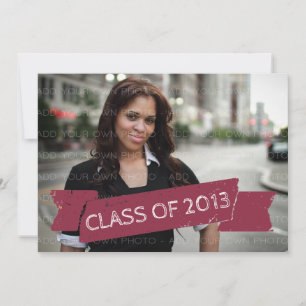 Fuchsia Grunge Banner 2013 Grad Einladung
