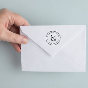 Fuchsia Hand gezeichnet Kreise   Benutzerdefiniert Permastempel