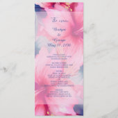 fuchsia hawaiian tropical floral hibiscus wedding programm (Vorderseite)