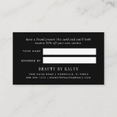 Fuchsia Heart Empfehlungskarte (Rückseite)