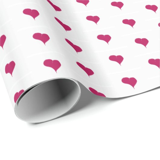 Fuchsia Heart Geschenkpapier (Rolleneckpunkt)