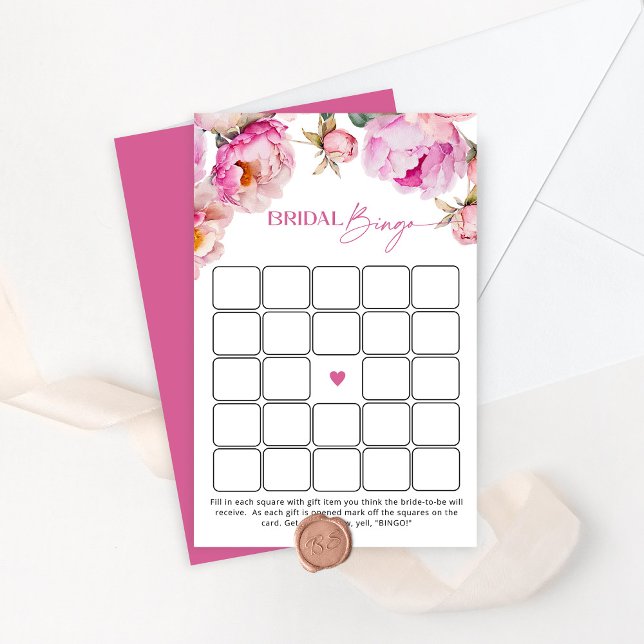 Fuchsia hellrosa Brautparty Bingo (Von Creator hochgeladen)