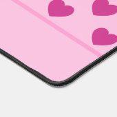 Fuchsia Herzmuster Handgeschriebener Name Rosa Schreibtischunterlage (Ecke)