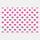 Fuchsia Herzmuster Pink Preppy Ästhetik y2k Geschenkpapier Set (Vorderseite 2)