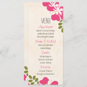 Fuchsia Hibiskus Hawaiian Menu Cards Menükarte (Vorne/Hinten)