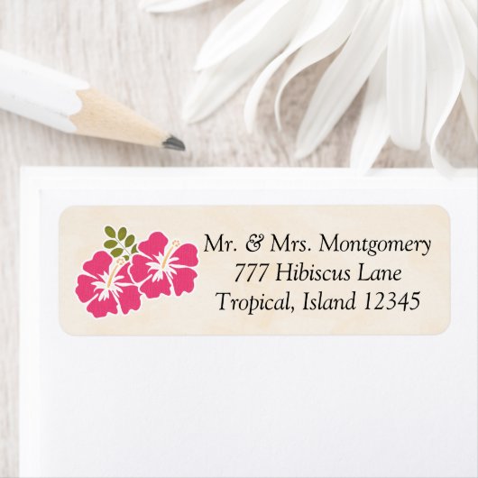 Fuchsia Hibiskus Tropical Themed Hawaiian (Insitu)