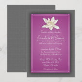 Fuchsia Hochzeit Einladung (Vorne/Hinten)