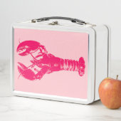 Fuchsia-Hummer auf Hellrosa Metall Lunch Box (Beispiel)