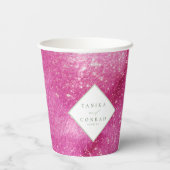 Fuchsia-ID954 für Hochzeiten Pappbecher (Rückseite)