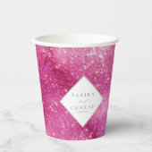 Fuchsia-ID954 für Hochzeiten Pappbecher (Vorderseite)