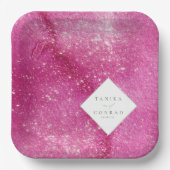 Fuchsia-ID954 für Hochzeiten Pappteller (Vorderseite)