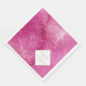 Fuchsia-ID954 für Hochzeiten Serviette (Ecke)