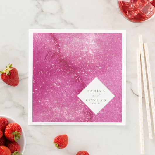 Fuchsia-ID954 für Hochzeiten Serviette (Beispiel)