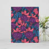 Fuchsia in Blau und Lila (Stehend Vorderseite)