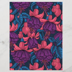 Fuchsia in Blau und Lila