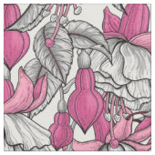 Fuchsia in Weiß und Rosa Stoff (Nahaufnahme)
