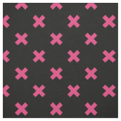 Fuchsia Kreuzstiche auf schwarz Stoff (Muster)