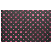 Fuchsia Kreuzstiche auf schwarz Stoff (Fat Quarter (45,7 x 55,9 cm))