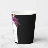 Fuchsia Lavender Floral Arch Brautparty Pappbecher (Links)