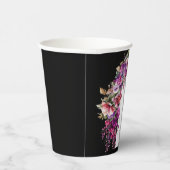 Fuchsia Lavender Floral Arch Brautparty Pappbecher (Rechts)