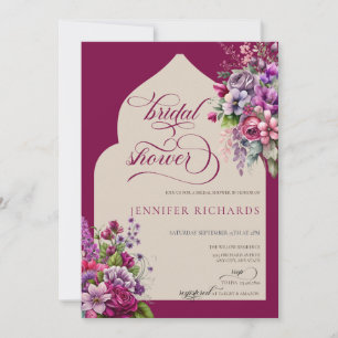 Fuchsia   Lavender   Wasserfarben-Junggesellinnen- Einladung