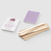 Fuchsia Lavender Wedding Program Fans Fächer (Non-assembled)