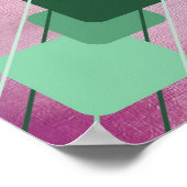 Fuchsia Leinwand Green Geometric AP0010 Poster (Ecke)
