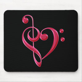 Fuchsia Liebe Musical Notes Mousepad