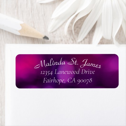Fuchsia Light Modern Return Address Label (Insitu)