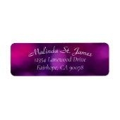 Fuchsia Light Modern Return Address Label (Vorne)