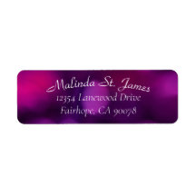 Fuchsia Light Modern Return Address Label