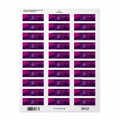 Fuchsia Light Modern Return Address Label (Vorne)