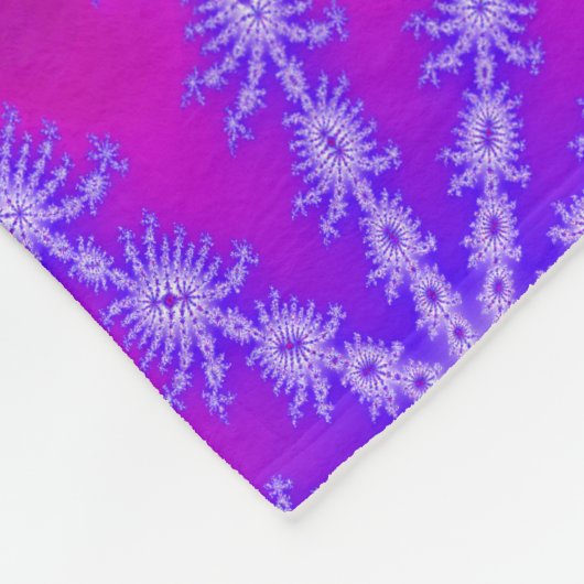 Fuchsia Lila Blue Sternexplosion Psychedelic Frakt Fleecedecke (Ecke)