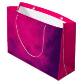 Fuchsia Lila Cloud-Geschenktasche - Anpassbar Große Geschenktüte (Rückseite Schrägansicht)