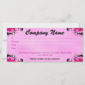 Fuchsia Lila Elegant Custom $100 Geschenkgutschein (Rückseite)